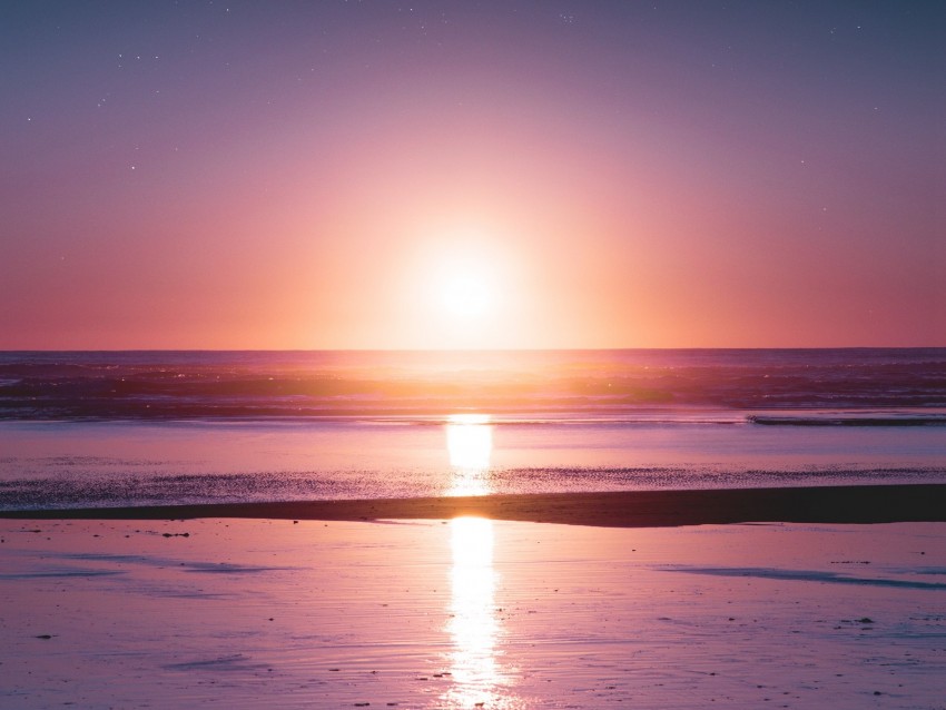 sunset, sea, sun, light, coast, horizon png - Free PNG Images | TOPpng