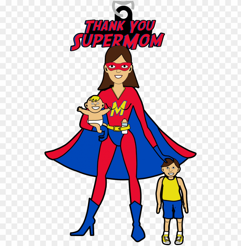 super mom 5k - cartoon, mother day