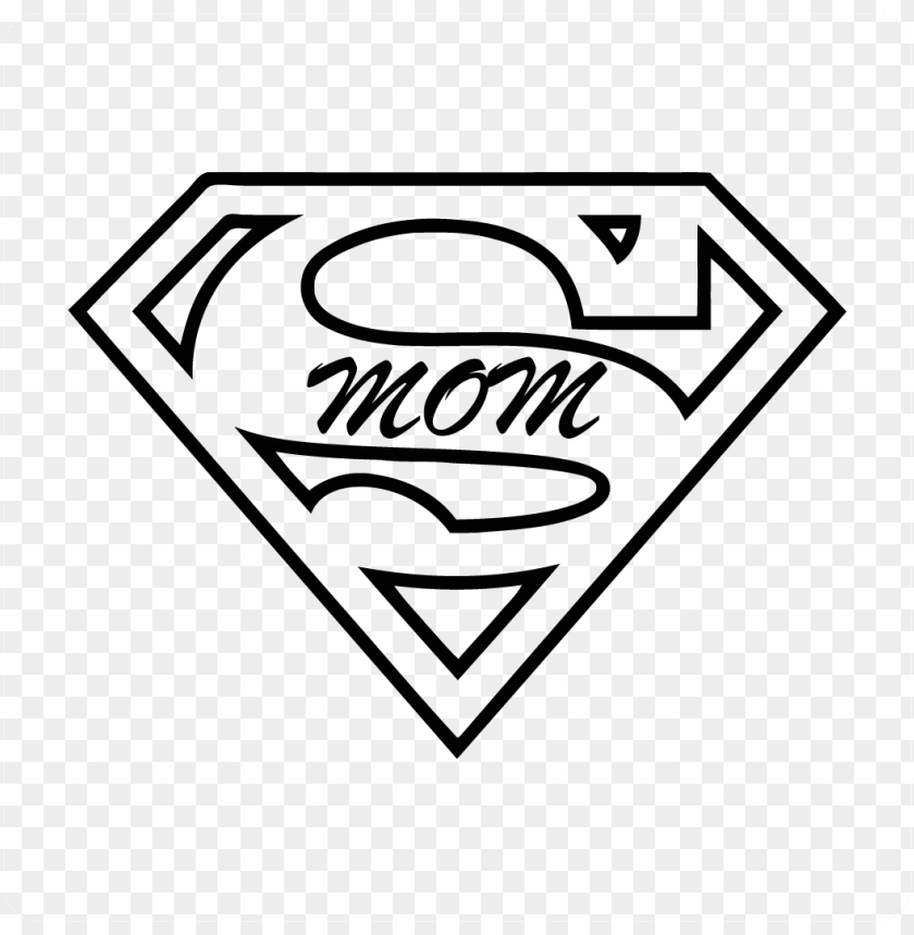 Download Super Mom Decal Coloring Page Superman Logo Printable Png Image With Transparent Background Toppng