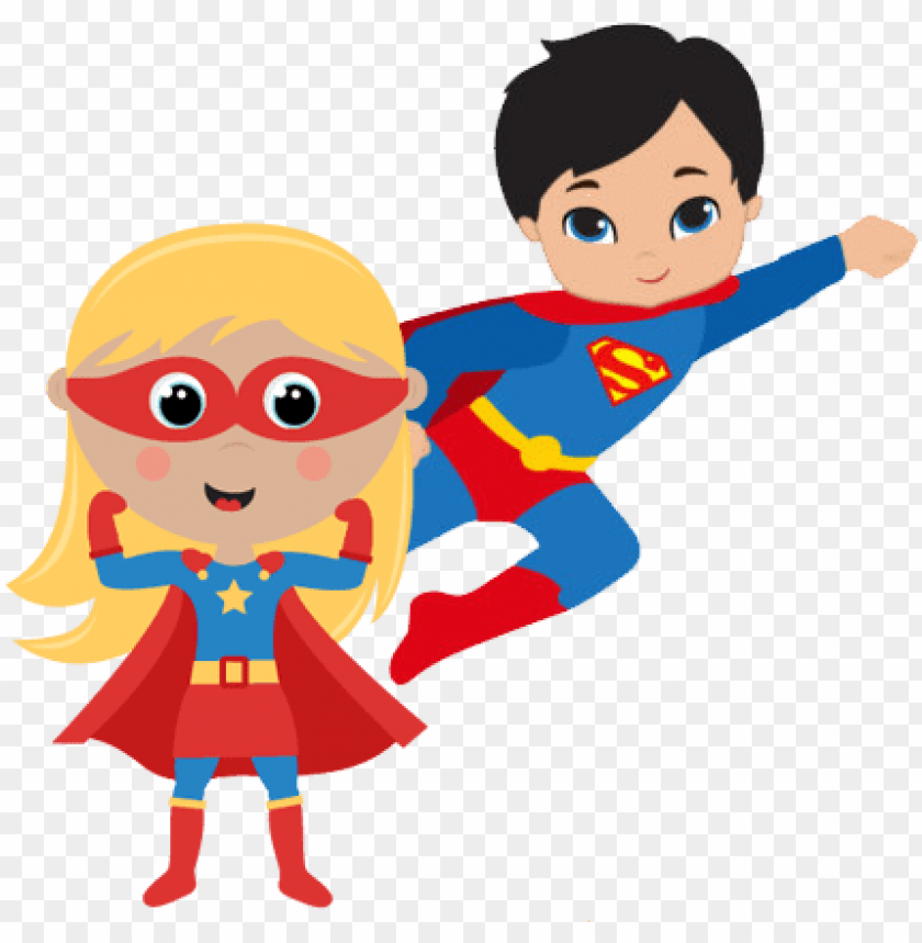 Superhero Png Pic Superhero Boy And Girl Clipart Png Image With Transparent Background Toppng