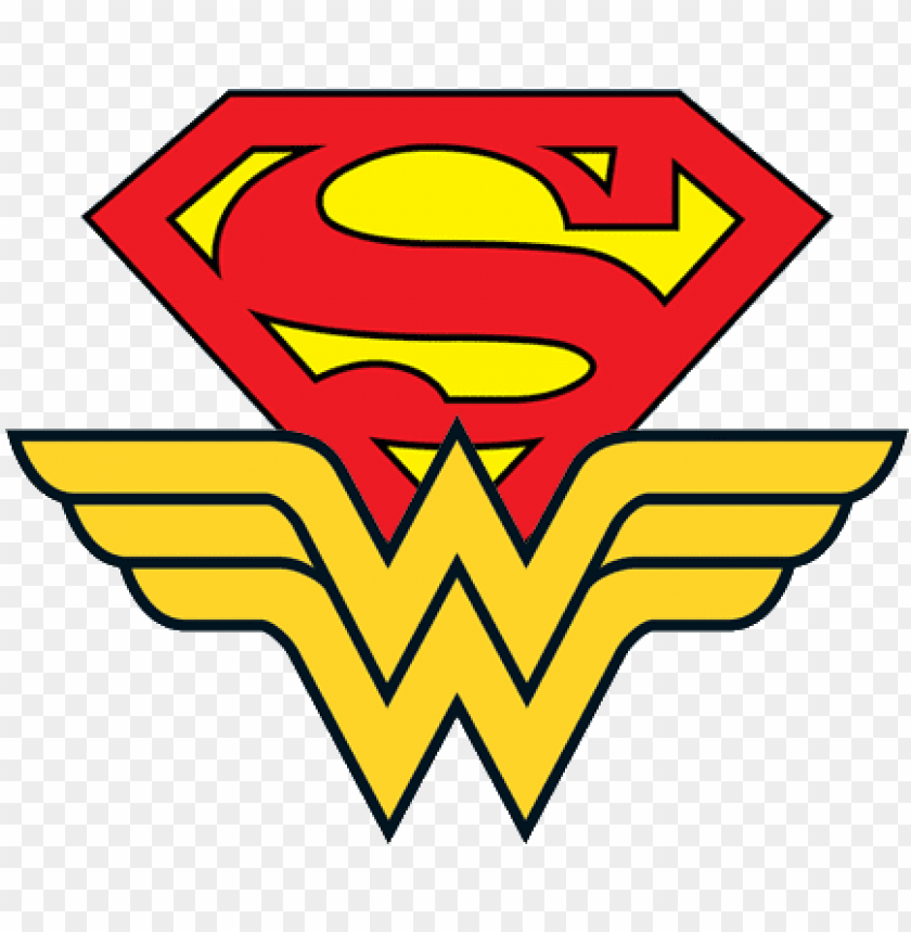 superman drawing superwoman wonder woman logo clipart 11562959818wzj1fwa8ck