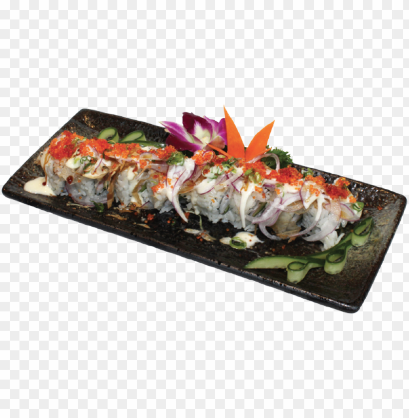 free PNG sushi roll png download - cooked salmon roll sushi PNG image with transparent background PNG images transparent