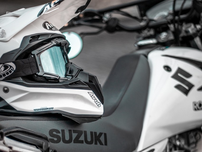 suzuki, motorcycle, helmet, bike