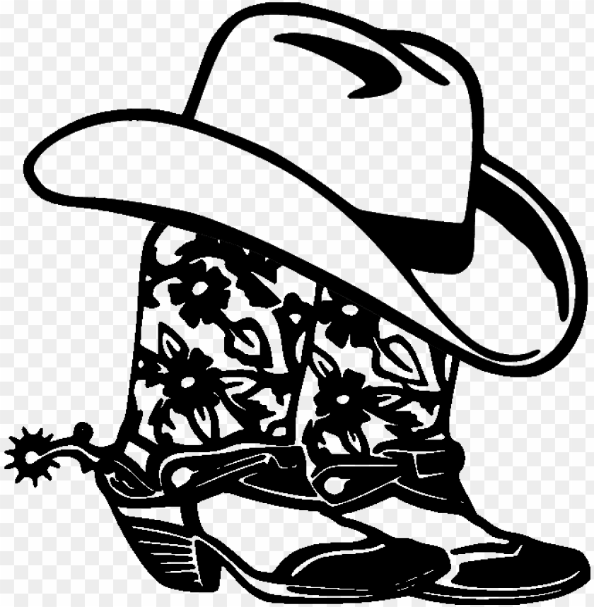 Download Svg Black And White Download Amazin Tumbler Image Gallery Cowboy Boots And Hat Silhouette Png Image With Transparent Background Toppng