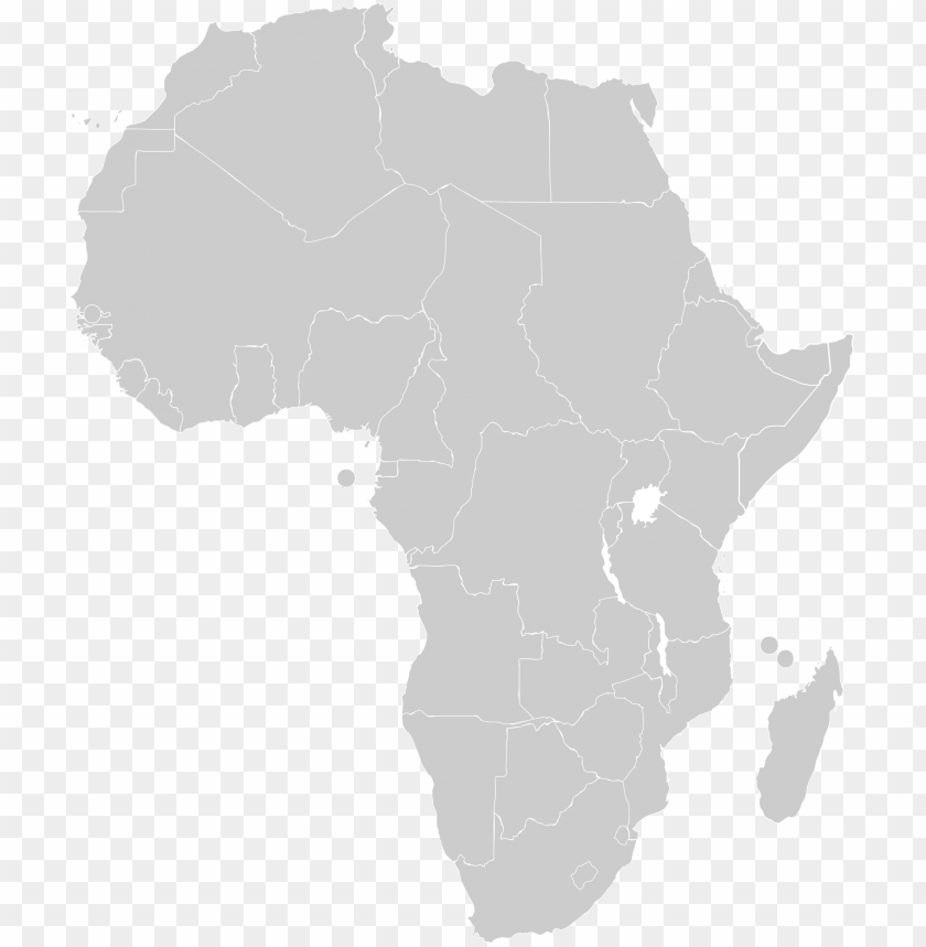 africa country map black and white clipart