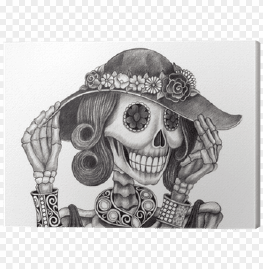 Download Svg Library Stock Skull Art Day Of Day Of The Dead Png Image With Transparent Background Toppng