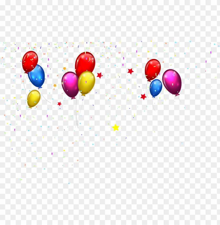 Download Svg Transparent Download Birthday Cake Happy To You Balloons And Confetti Png Image With Transparent Background Toppng
