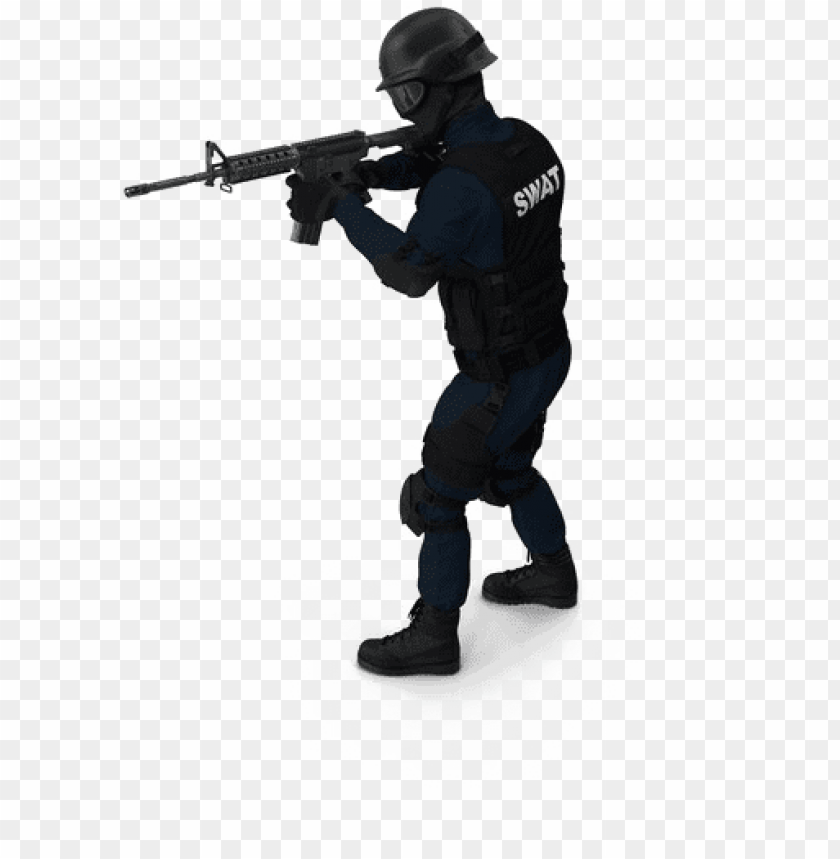 Swat Download Transparent Png Image Police With Gun Png Image - swat gun roblox