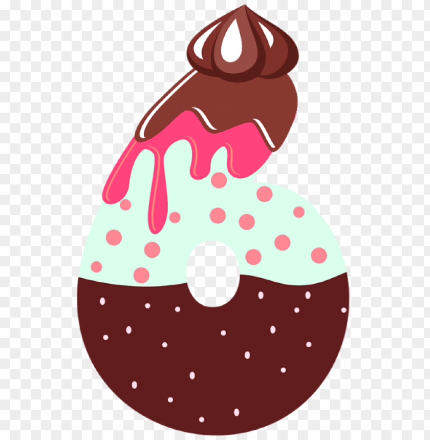 sweet number six clipart png photo - 48902
