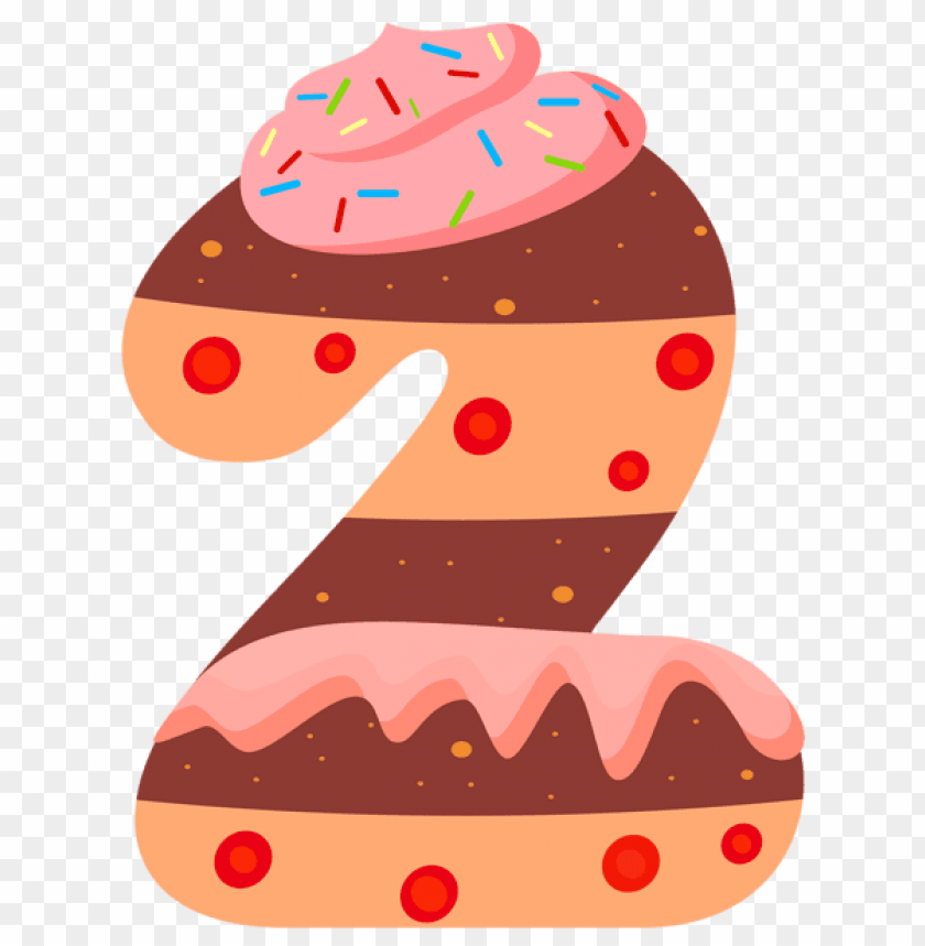 sweet number two clipart png photo - 48890