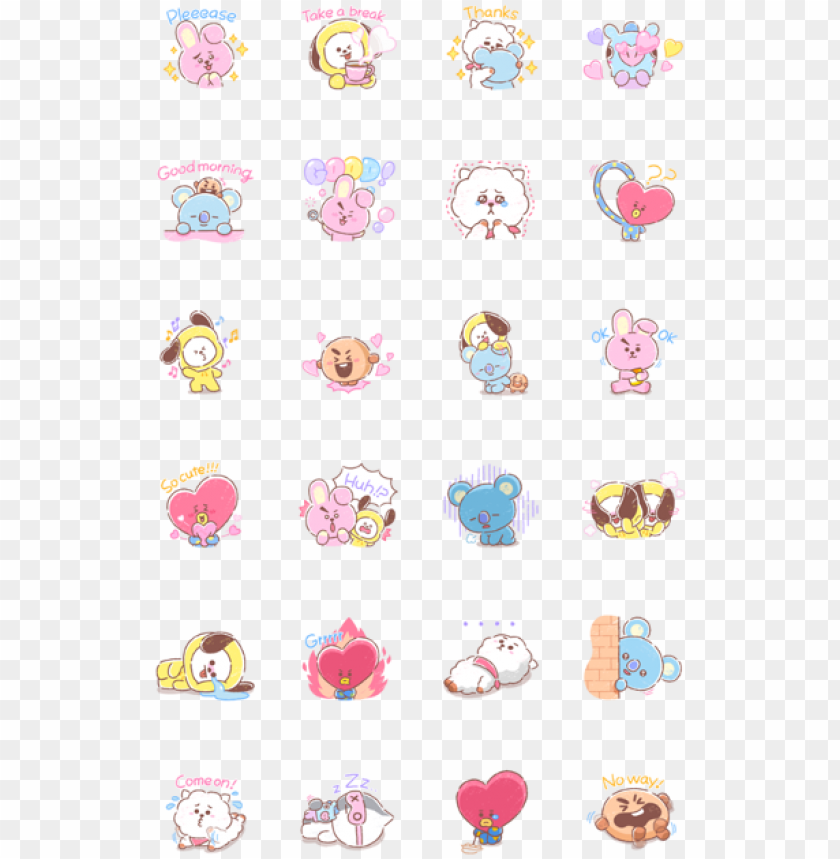 Sweet Talkers Line Stickers Bt21 Line Stickers Png Image With Transparent Background Toppng - roblox sweet cone stickers