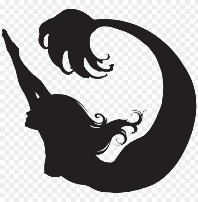 Transparent swimming mermaid silhouette png PNG Image - ID 50318