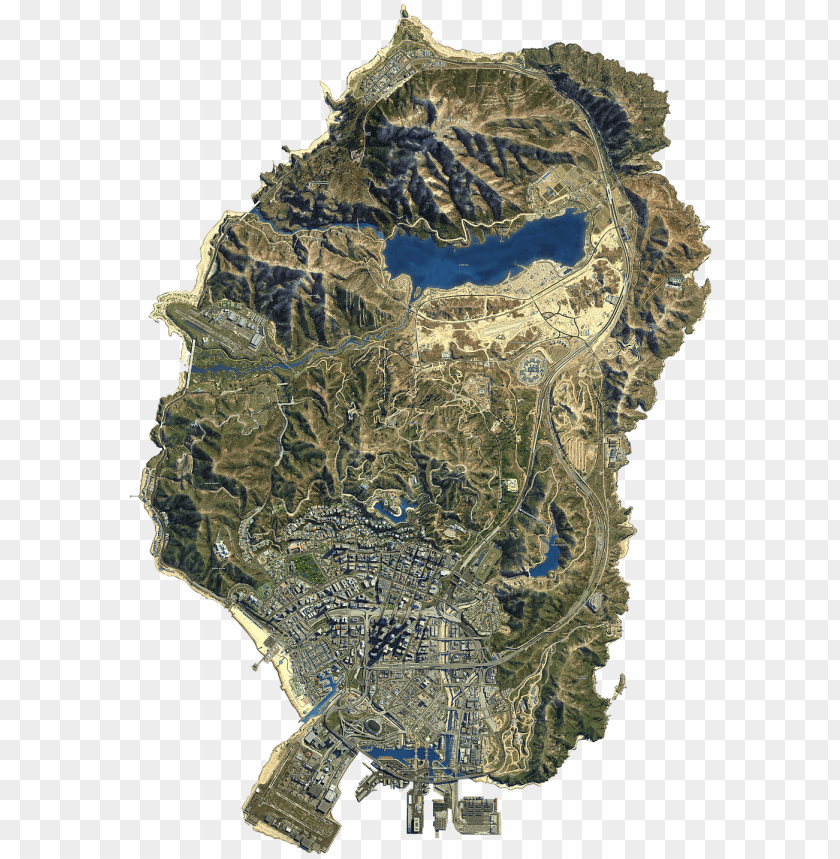 Ta5 Map Mapa De Los Santos De Gta 5 Png Image With Transparent Background Toppng