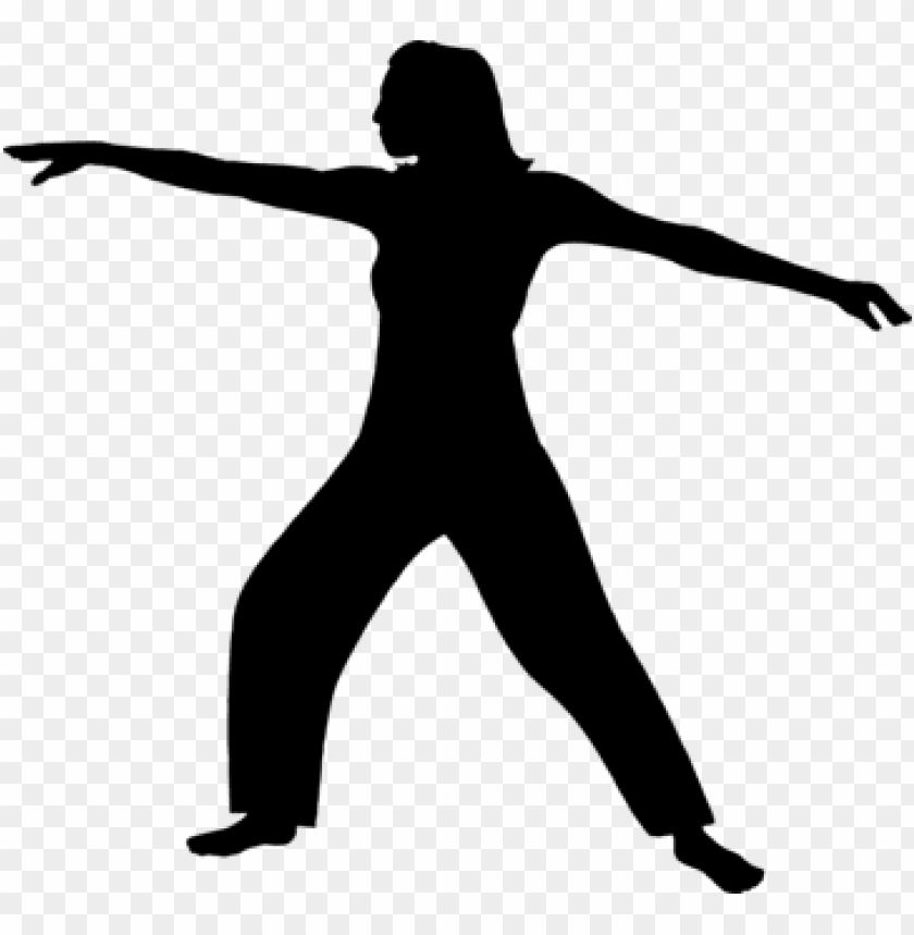 tai chi qigong silhouette meditation working out silhouette PNG transparent with Clear Background ID 266397