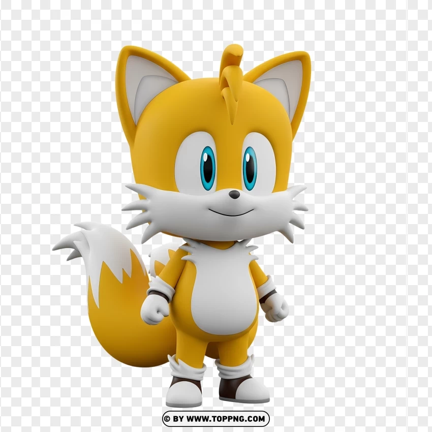 Tails Chibi Character Render PNG Transparent Background