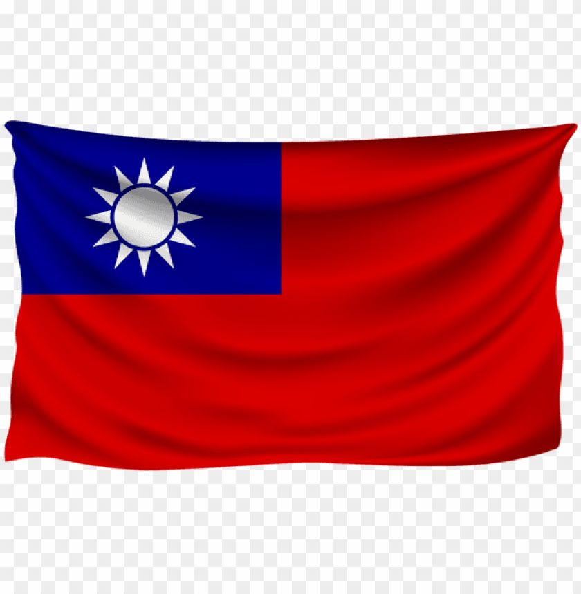 Download taiwan wrinkled flag clipart png photo  @toppng.com