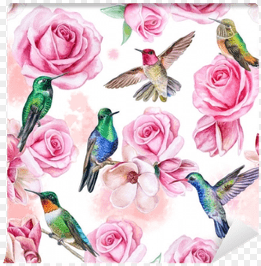hummingbird, bouquet of roses, magnolia, birds flying, angry birds, flock of birds