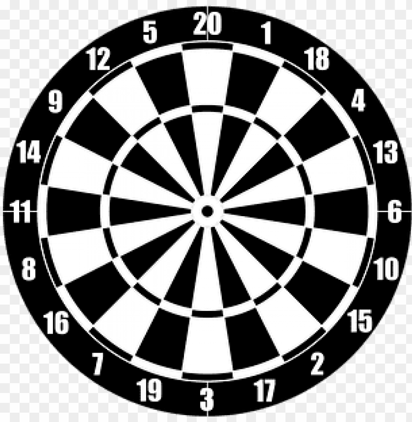 Target Darts Sport Darts Machine The Exact - Dart Board Black And White PNG Image With Transparent Background