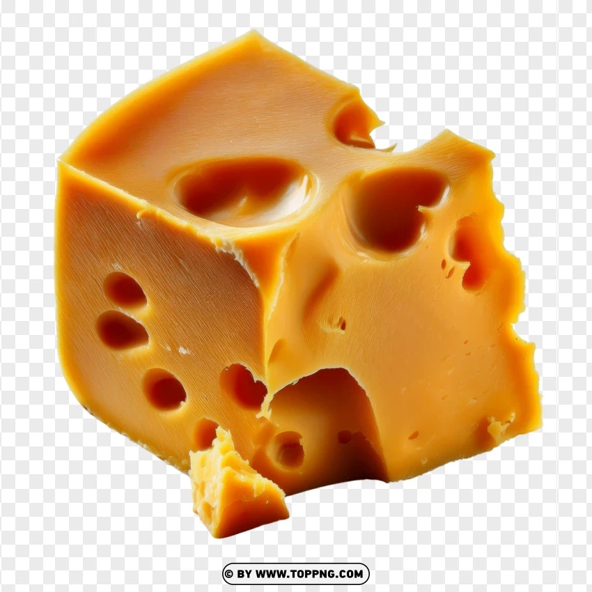 Tasty Piece Of Cheddar Cheese Close Up PNG Transparent Background