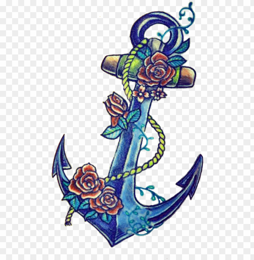 Grey Ink Anchor and USN Navy Tattoo On Side