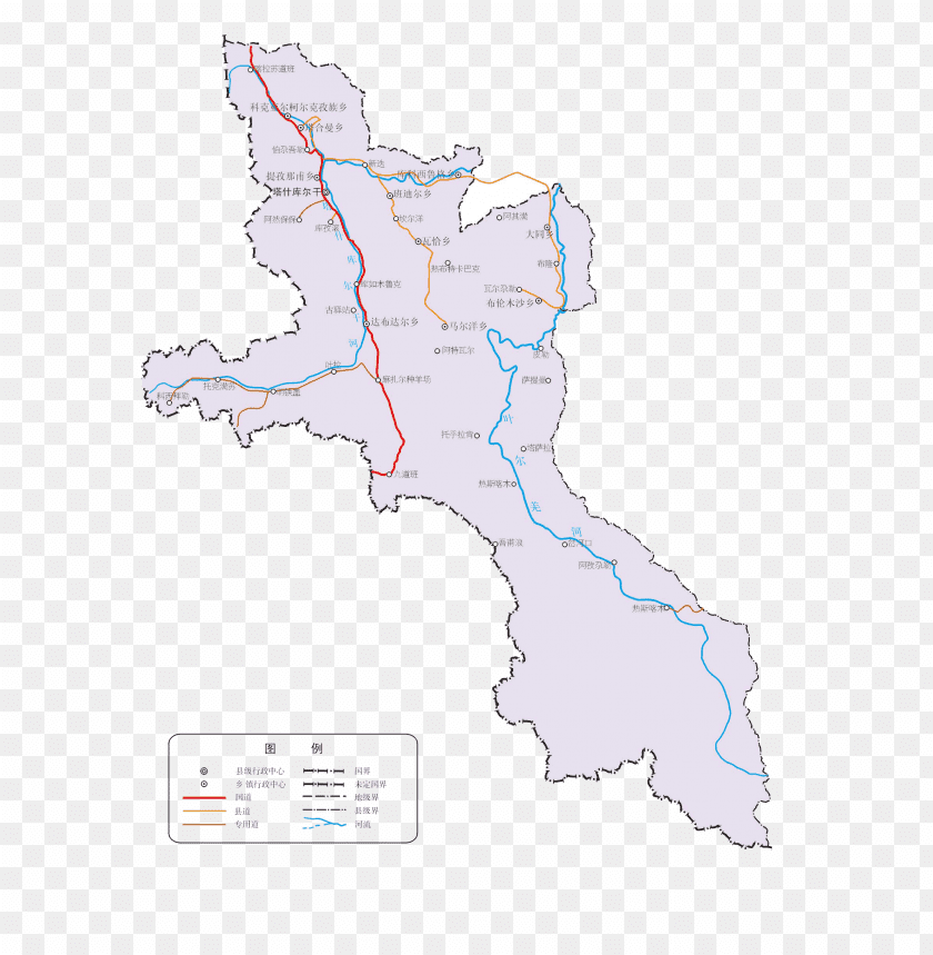 Transparent PNG image Of taxkorgan county map - Image ID 1263