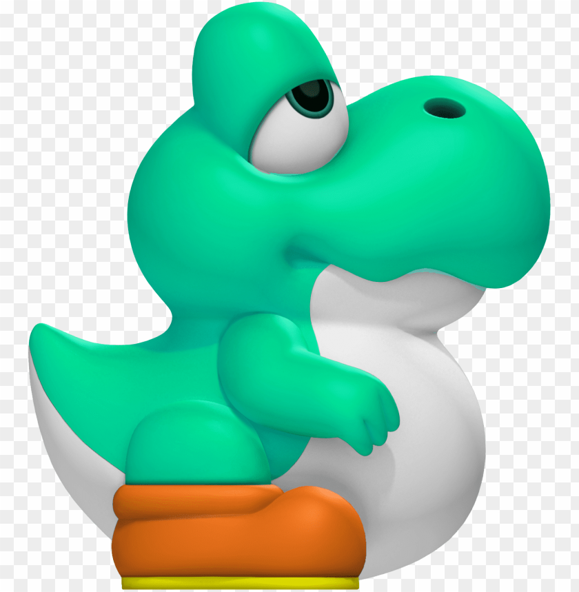 Teal baby yoshi png image with.