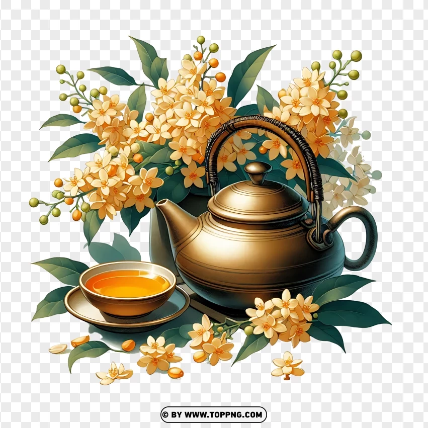 Mid Autumn Festival,Teapot,Osmanthus Flower