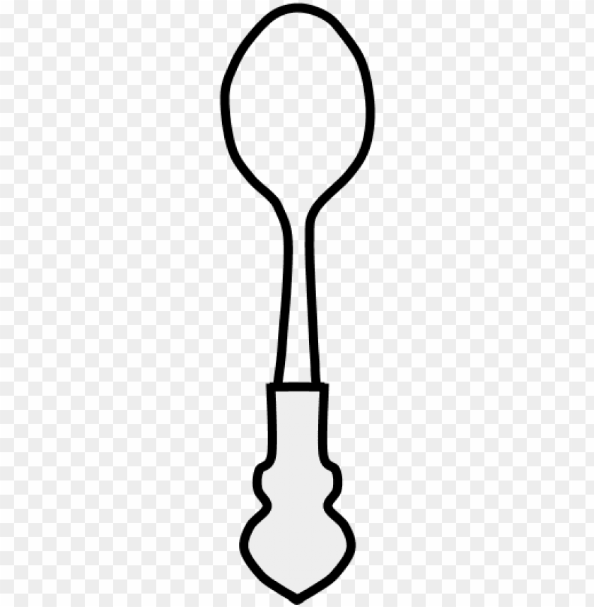 Teaspoon Dessert Spoon Black And White - Teaspoon Dessert Spoon Black And White PNG Transparent With Clear Background ID 153888