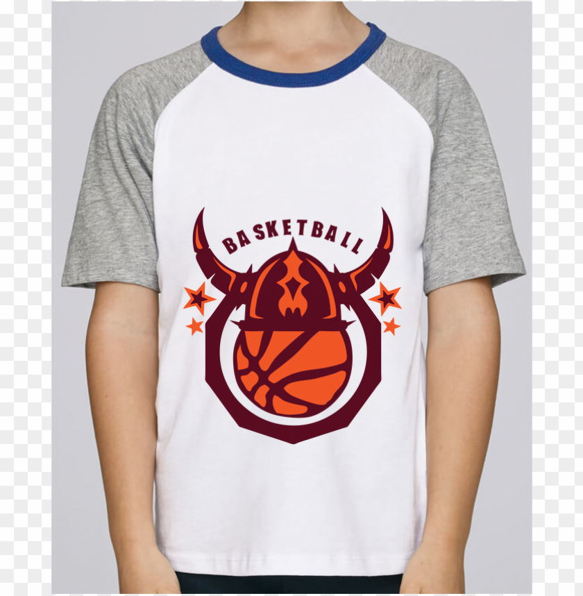 stanley mini jump short sleeve basketball tee for kids viking helmet logo shirt for soccer fans PNG transparent with Clear Background ID 437429