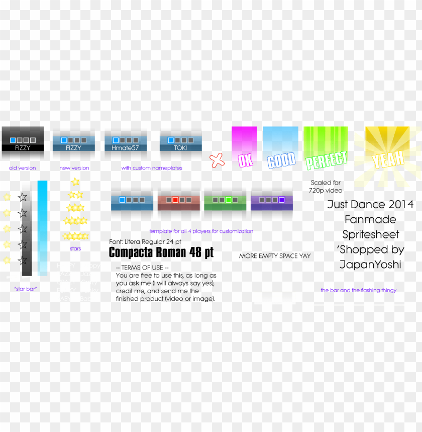Template By Japanyoshii Just Dance Star Bar Png Image With Transparent Background Toppng - roblox just dance