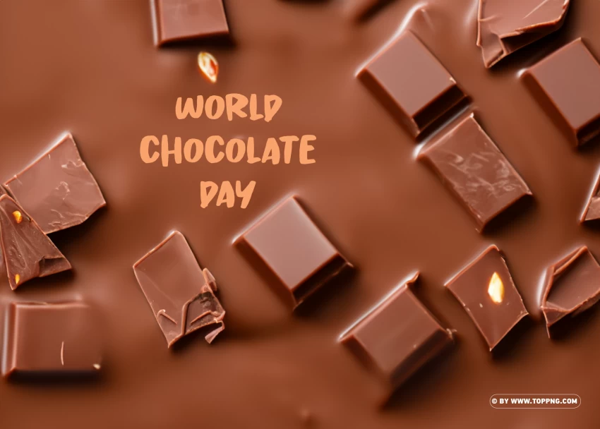 Tempting Chocolate Delights   World Chocolate Day PNG Background