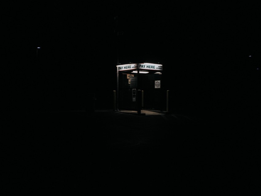 terminal, night, dark