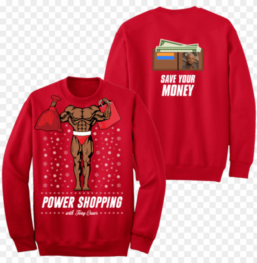 terry crews, christmas sweater, sweater, power button, power icon, holiday bow
