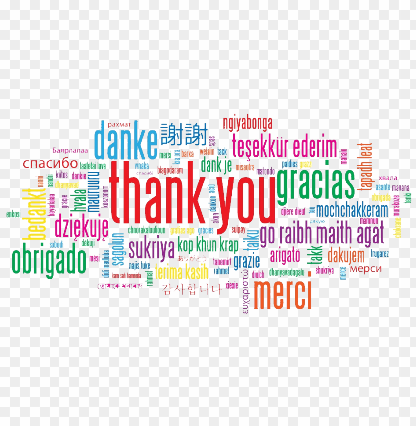 Thank You Languages PNG Image With Transparent Background