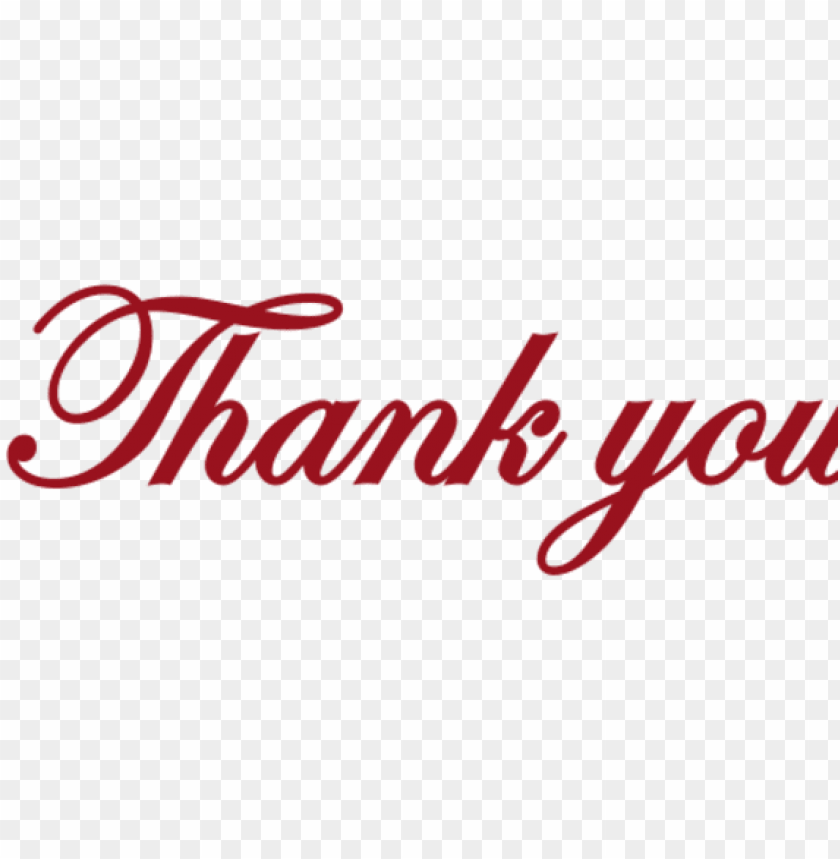 Thank You Millerton School - Thank You Red PNG Transparent Background