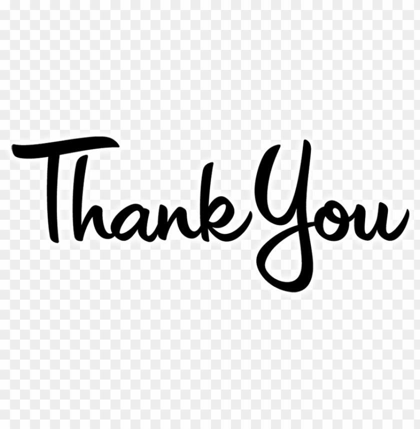 Thank You Simple Text PNG Transparent Background