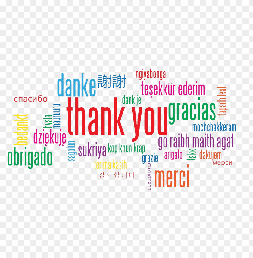 Thank You Translations Png Image With Transparent Background Toppng