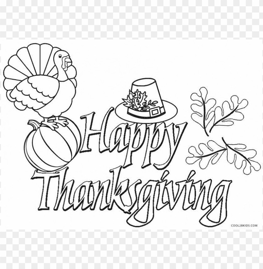 Thanksgiving Coloring Pages Color PNG Image With Transparent Background