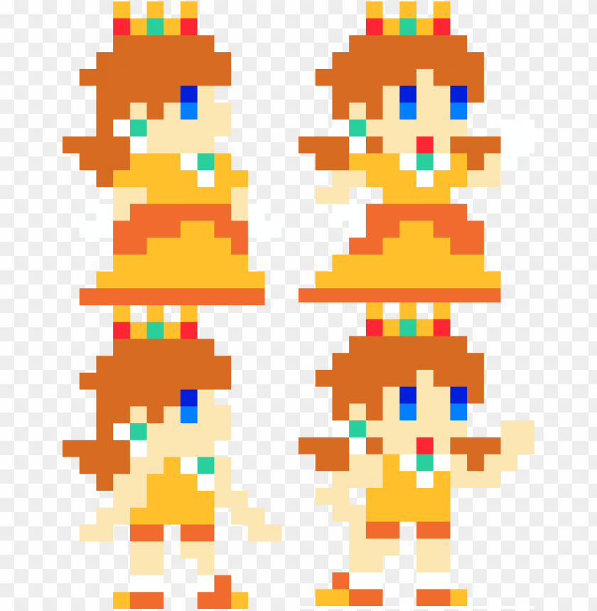 free PNG the great daisy costume hunt - princess daisy sprite mario maker PNG image with transparent background PNG images transparent