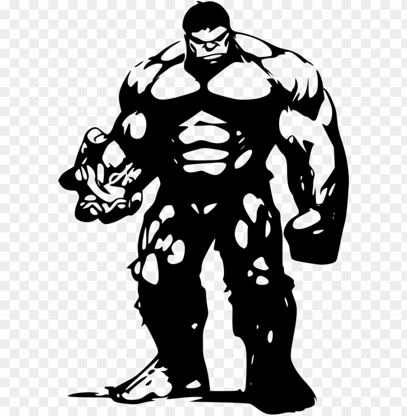 the hulk black and white marvel png image with transparent background