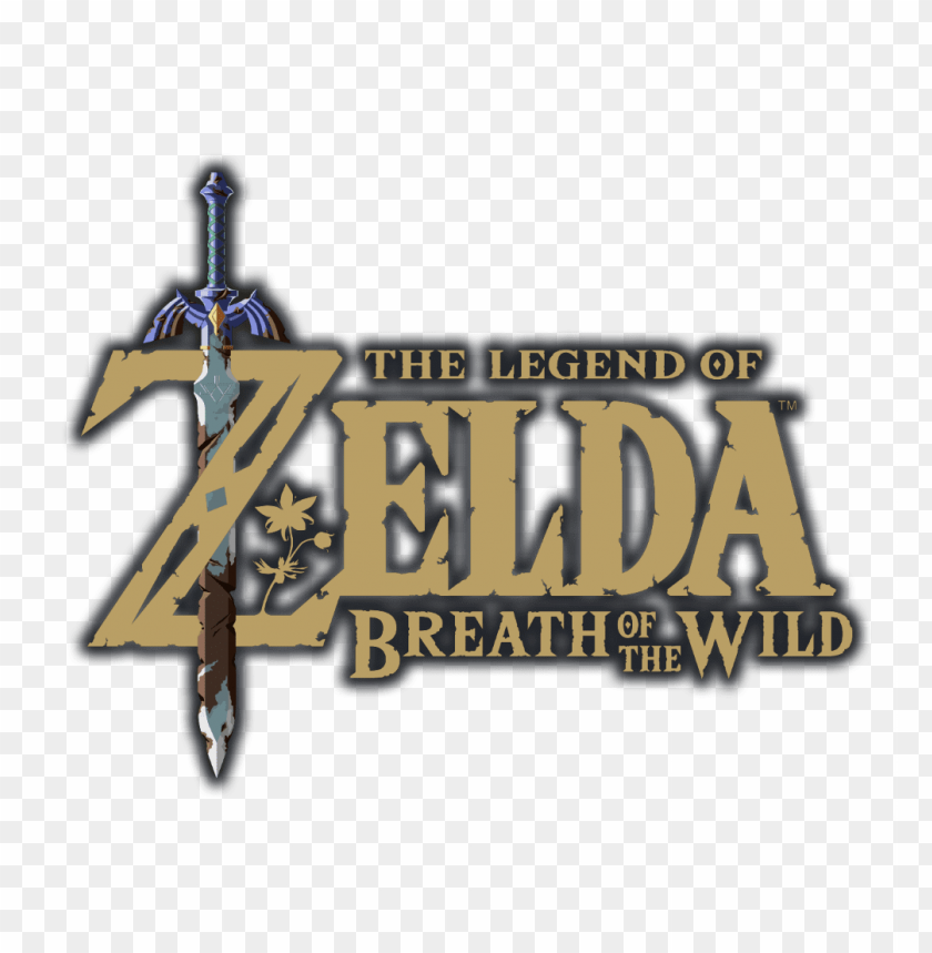The Legend Of Zelda Breath Of The Wild Logo With Outline - Zelda Breath Of The Wild Title PNG Transparent With Clear Background ID 175899