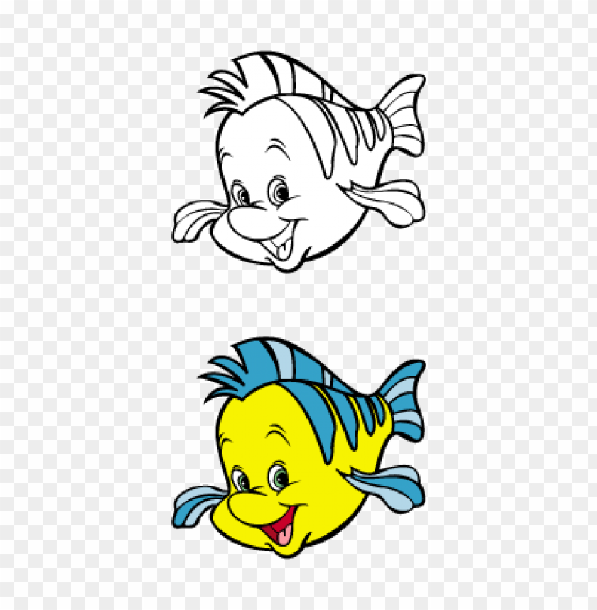 Download The Little Mermaid Flounder Vector Free Download Toppng