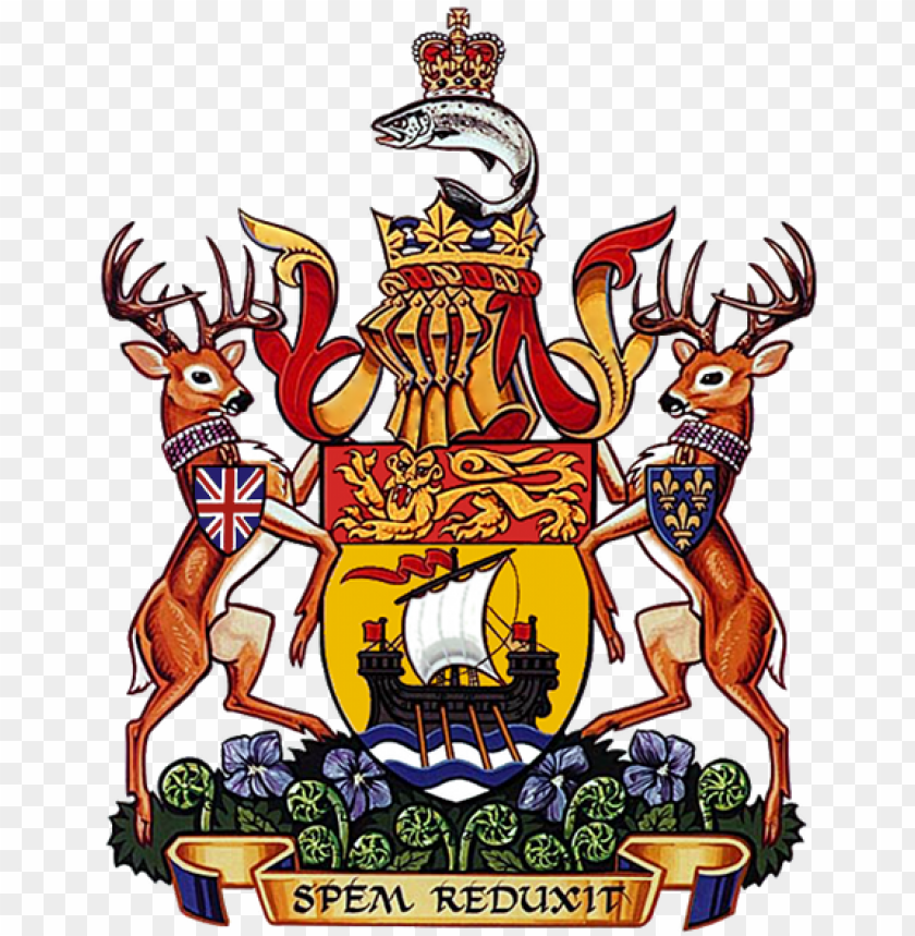 The Original Coat Of Arms Of New Brunswick Canada - Printable New Brunswick Coat Of Arms PNG Transparent With Clear Background ID 232127