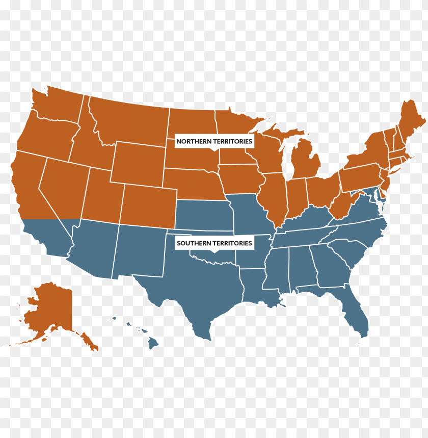 The Sales Team Blue Map Of United States PNG Image With Transparent Background