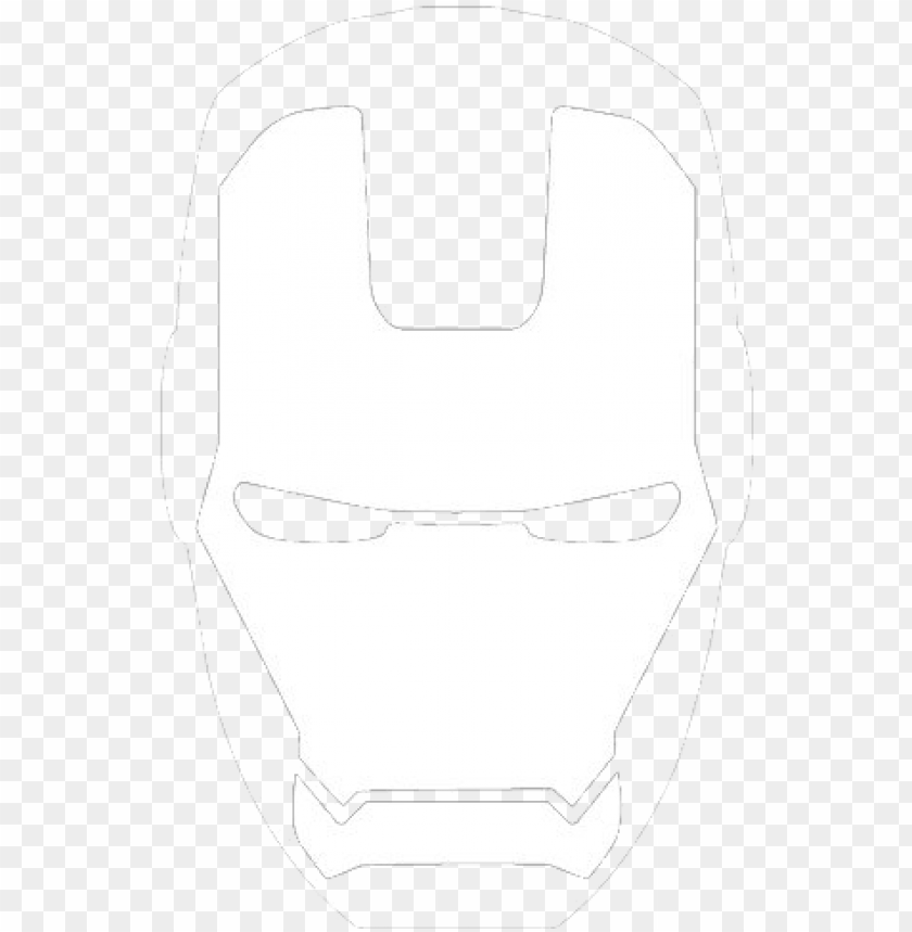 free PNG the second one is the gold face plate - iron man mask outline PNG image with transparent background PNG images transparent