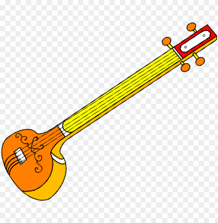 free PNG the tanpura has 4 strings, typically tuned to sa, pa - sitar drawi PNG image with transparent background PNG images transparent
