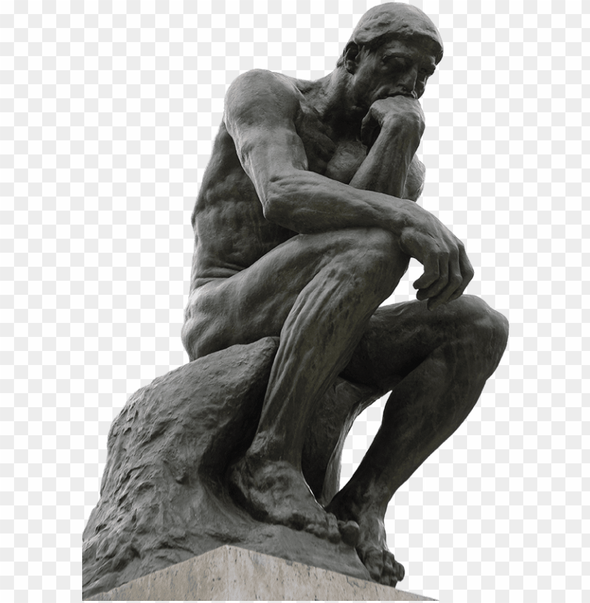 the thinker thinking man statue PNG transparent with Clear Background ID 176844