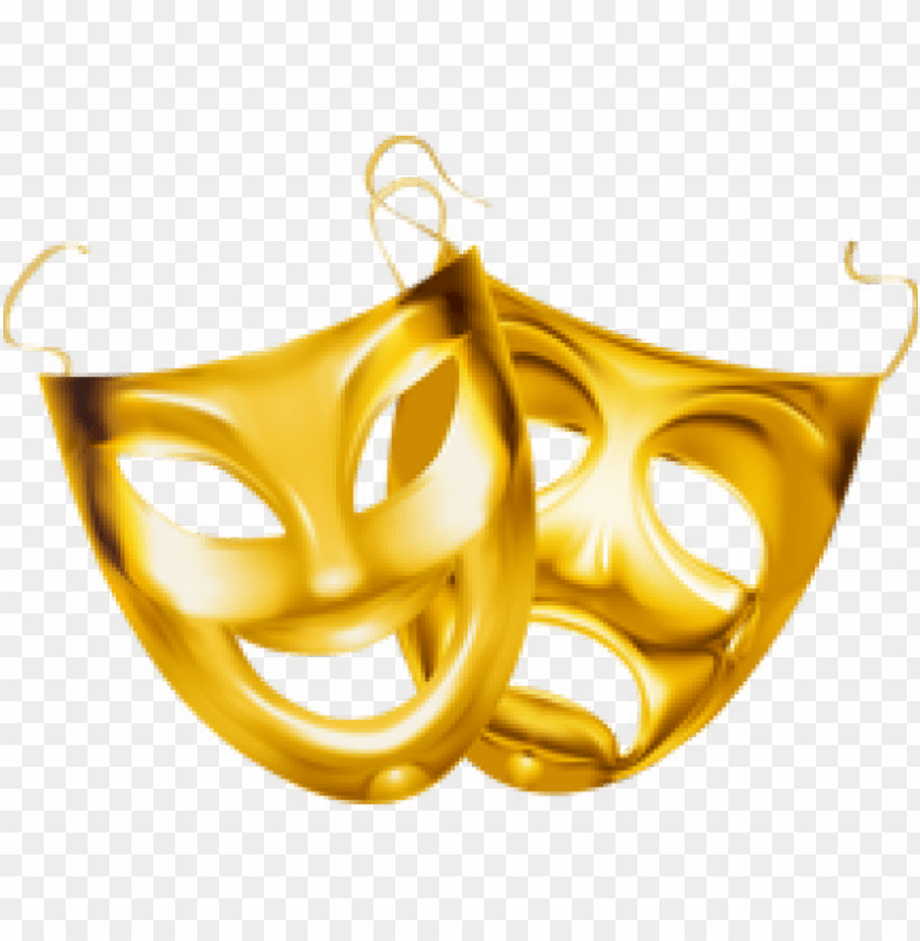 theatre clipart tech theatre drama masks gold PNG transparent with Clear Background ID 239764