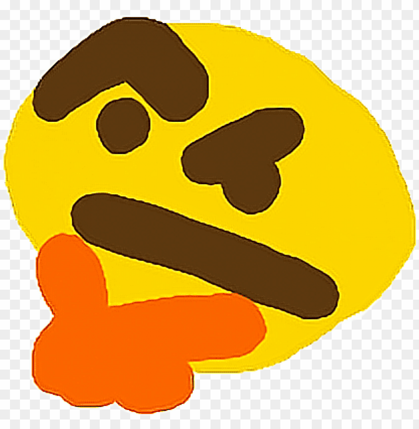 think emoji thonk memes lol emote confused pepe hmm - thinking meme png emoji PNG image with transparent background@toppng.com