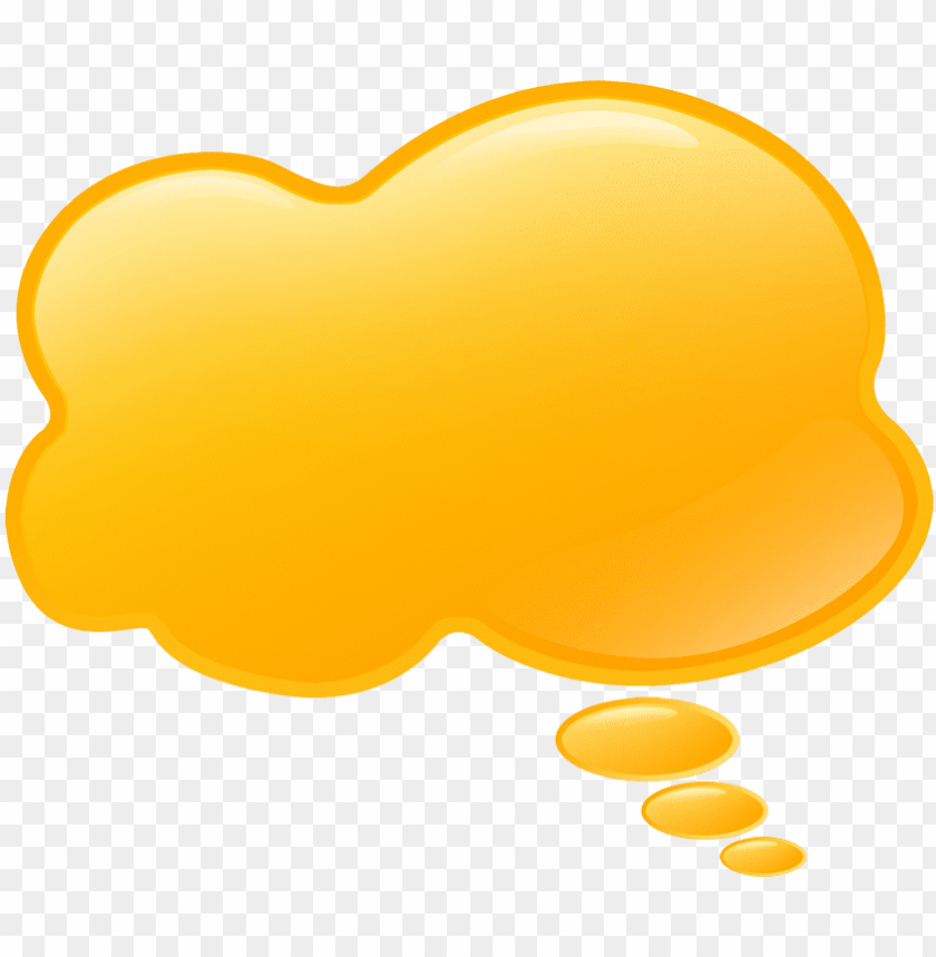 Thinking Bubble Thought Bubble01 F019 C Icon Yellow Thought Bubble Icon Png - Free PNG Images